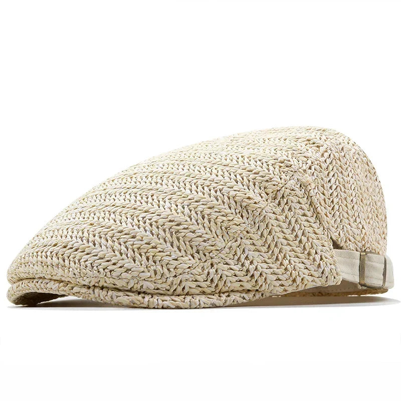 Woven Summer Flat Cap for Men