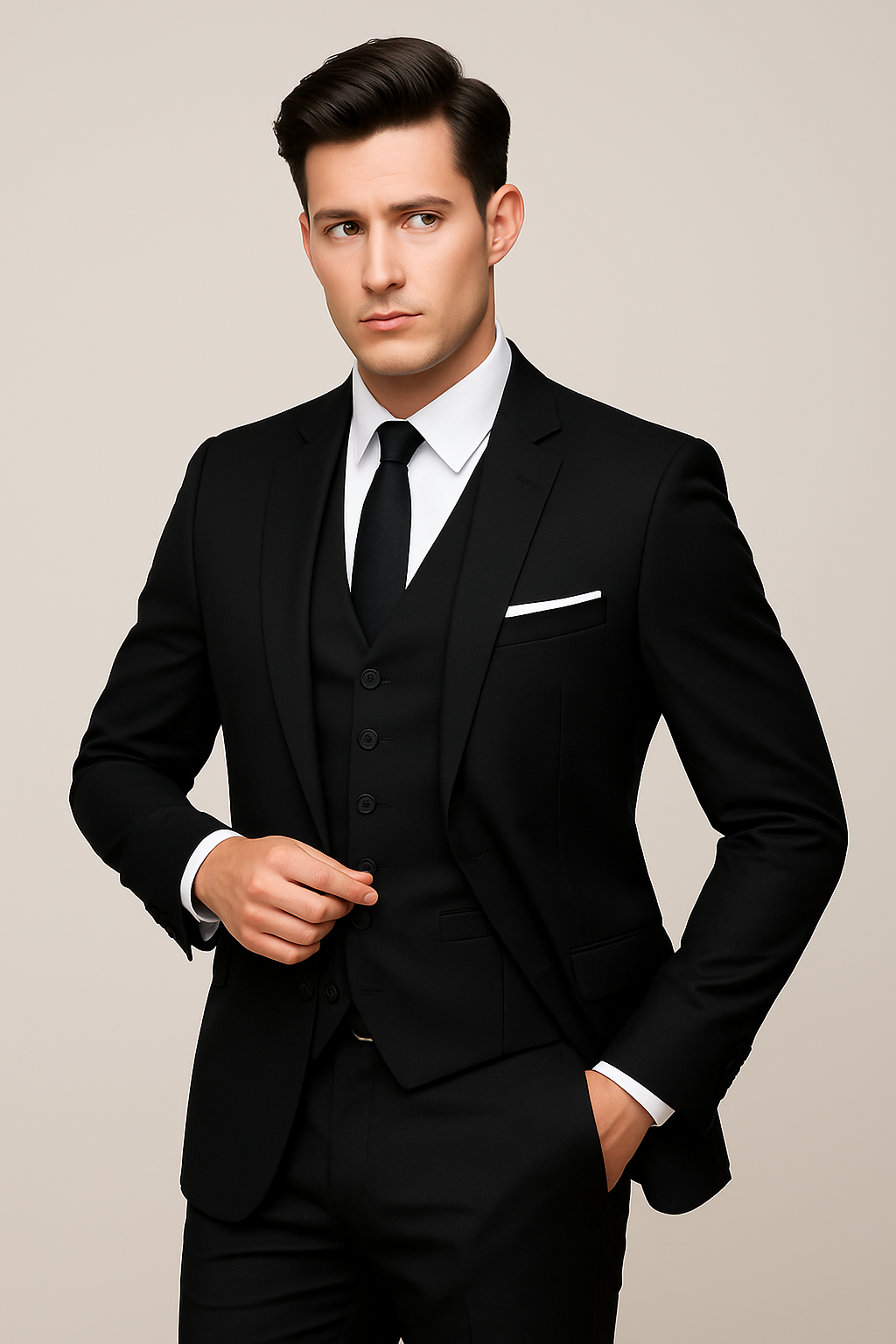 Men's Tailored Three-Piece Suit