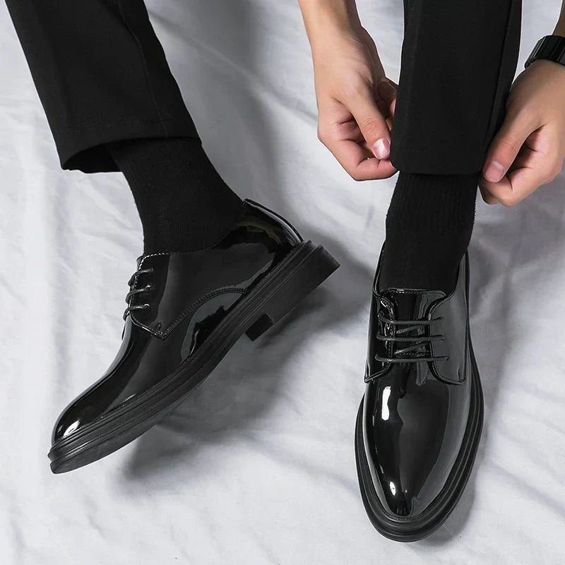 Men's Polished Lace-Up Derby Shoes