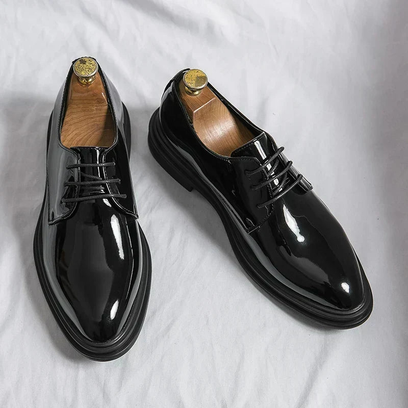 Men's Polished Lace-Up Derby Shoes