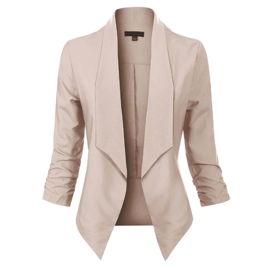 Open-Front Draped Blazer for Women