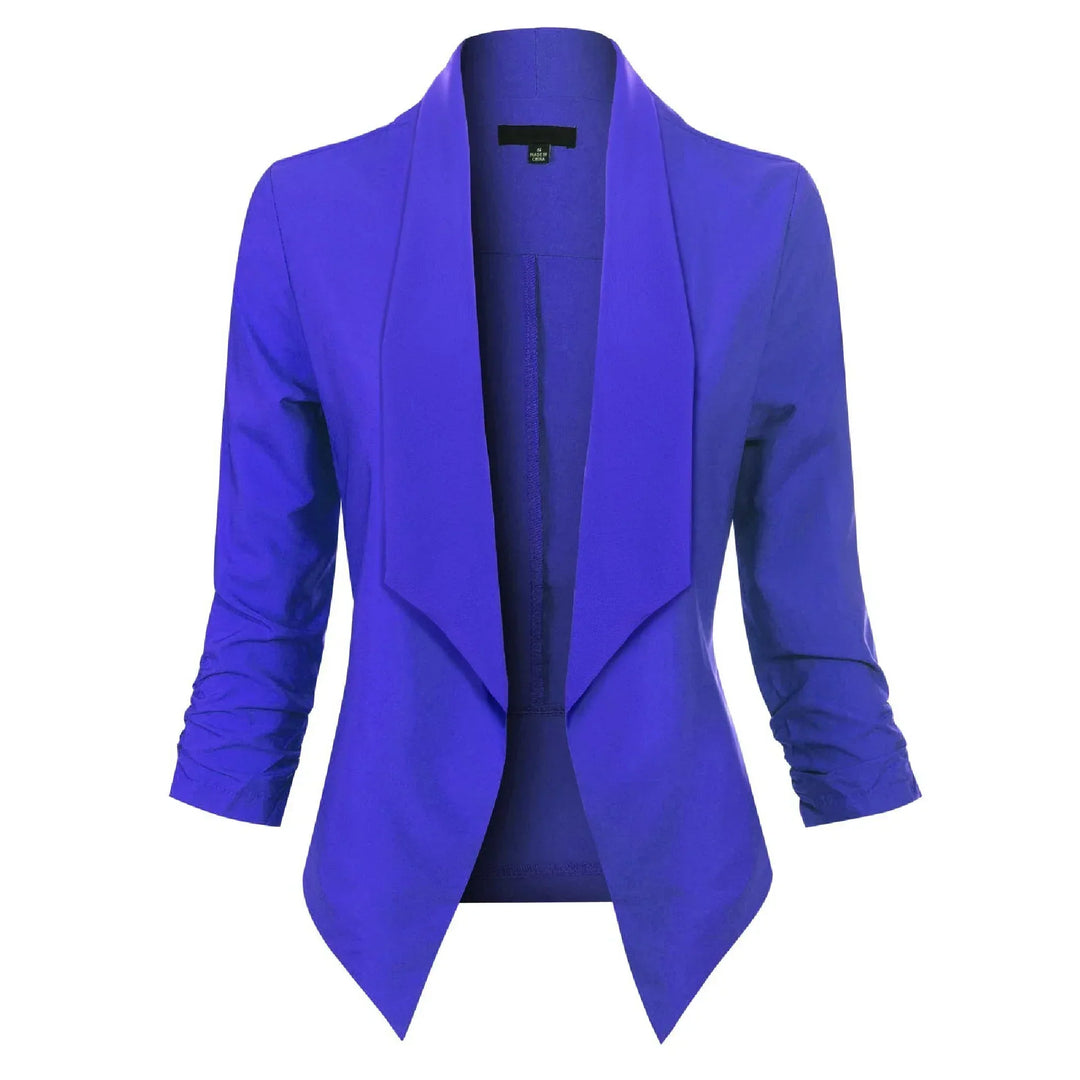 Open-Front Draped Blazer for Women