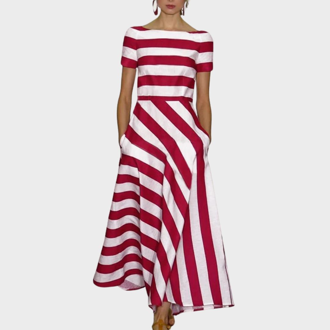 Flowing Striped Maxi Dress for Women