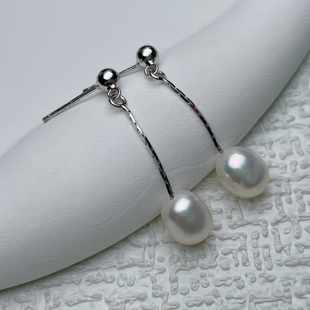Drop Pearl Earrings for Women, Casual Style