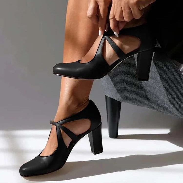 Comfort Strap Heels for Women, Elegant Style