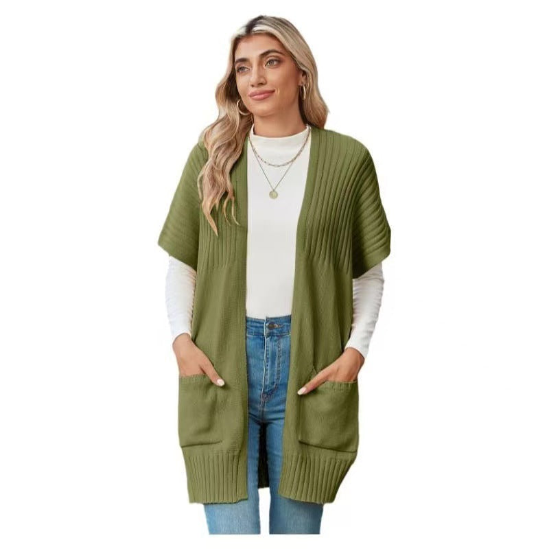 Open-Front Knit Cardigan for Women, Lightweight Style