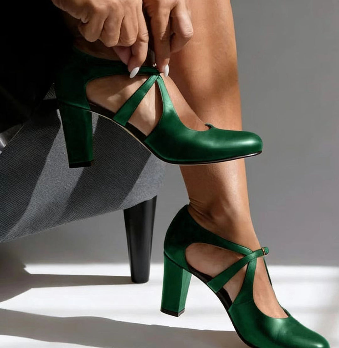 Comfort Strap Heels for Women, Elegant Style