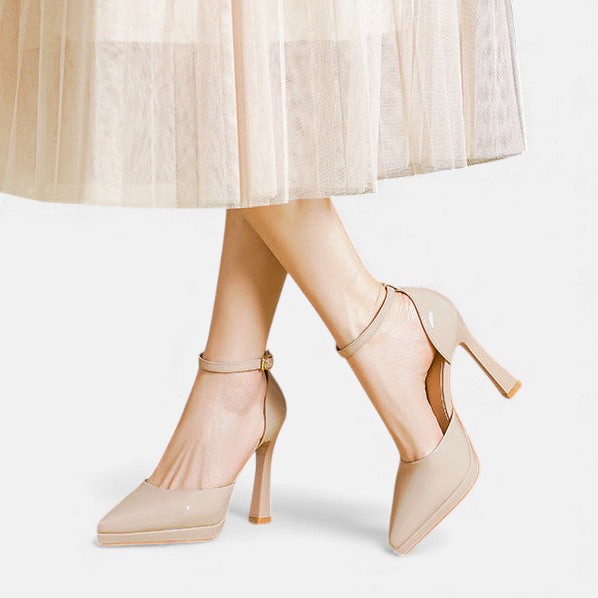 Stylish Ankle Strap Pointed Heels for Women