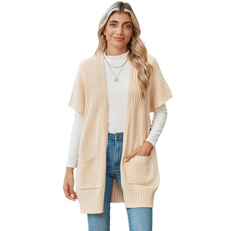 Open-Front Knit Cardigan for Women, Lightweight Style