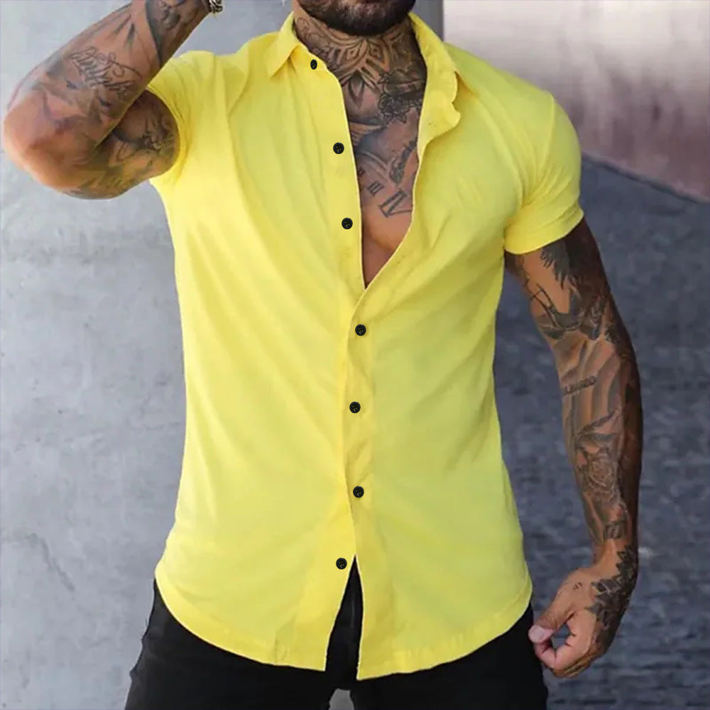 Slim Fit Short Sleeve Shirt for Men