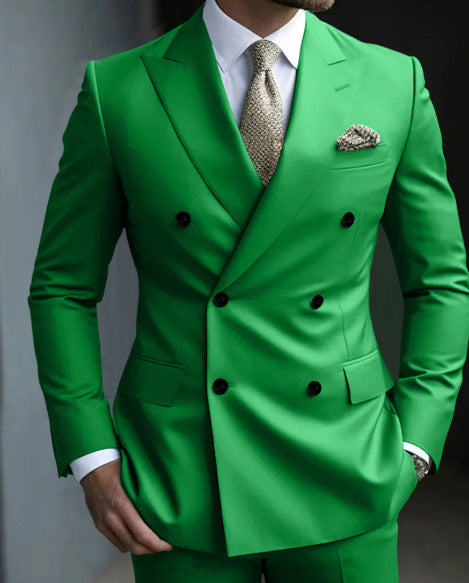 Double-Breasted Tailored Suit for Men