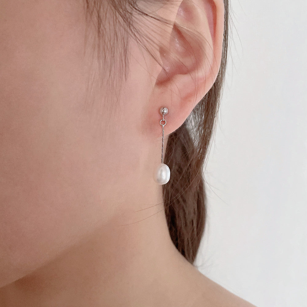 Drop Pearl Earrings for Women, Casual Style
