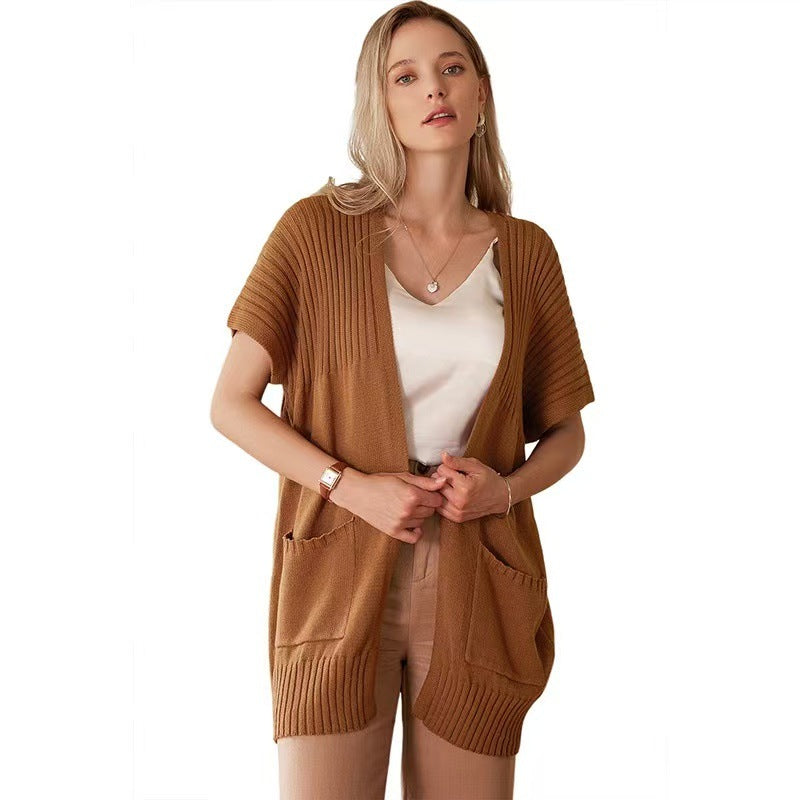Open-Front Knit Cardigan for Women, Lightweight Style