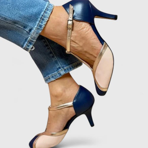 Color Block Heels for Women, Comfortable Style