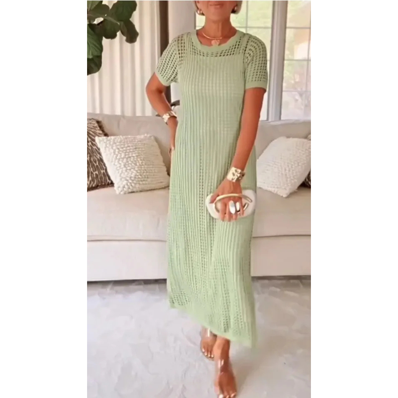 Cut-Out Long Maxi Dress for Women, Elegant Style