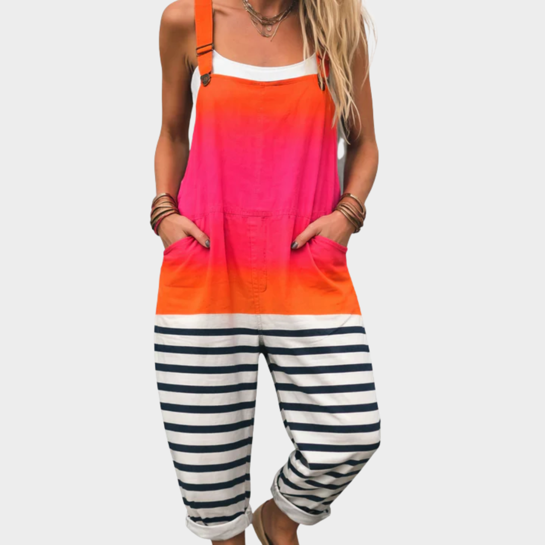 Multicolor Art Jumpsuit for Women, Comfortable Style