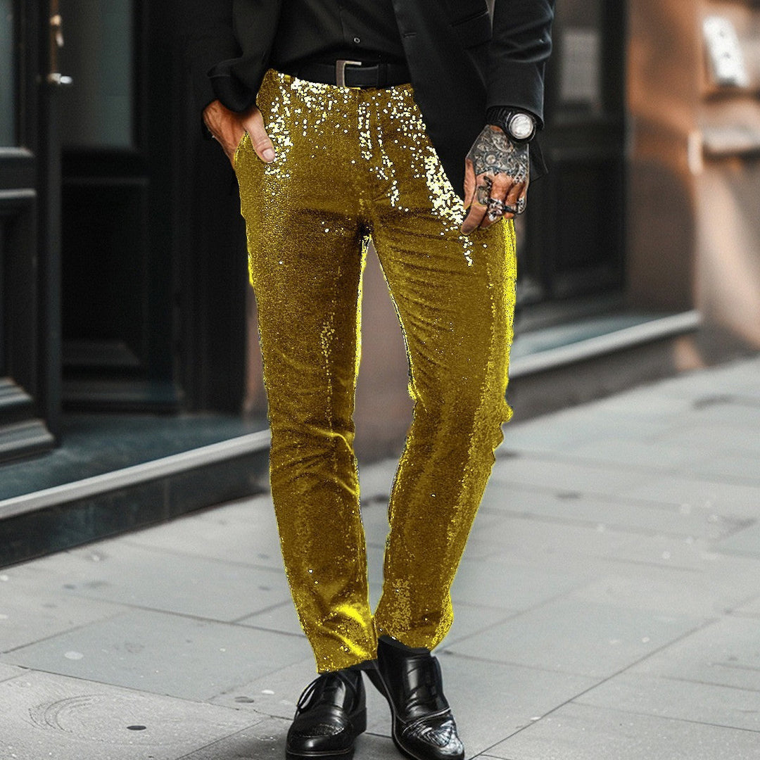 Shimmering Statement Pants for Men
