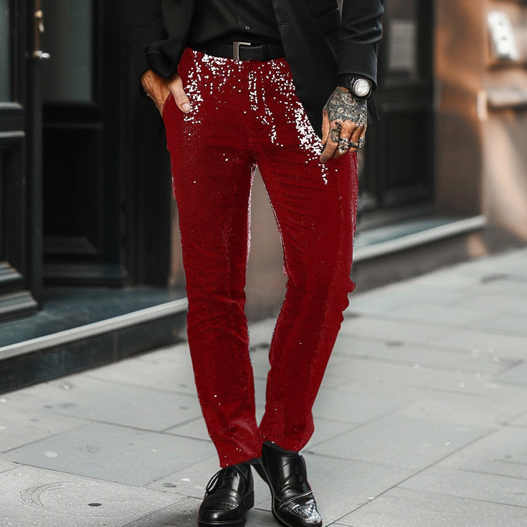 Shimmering Statement Pants for Men