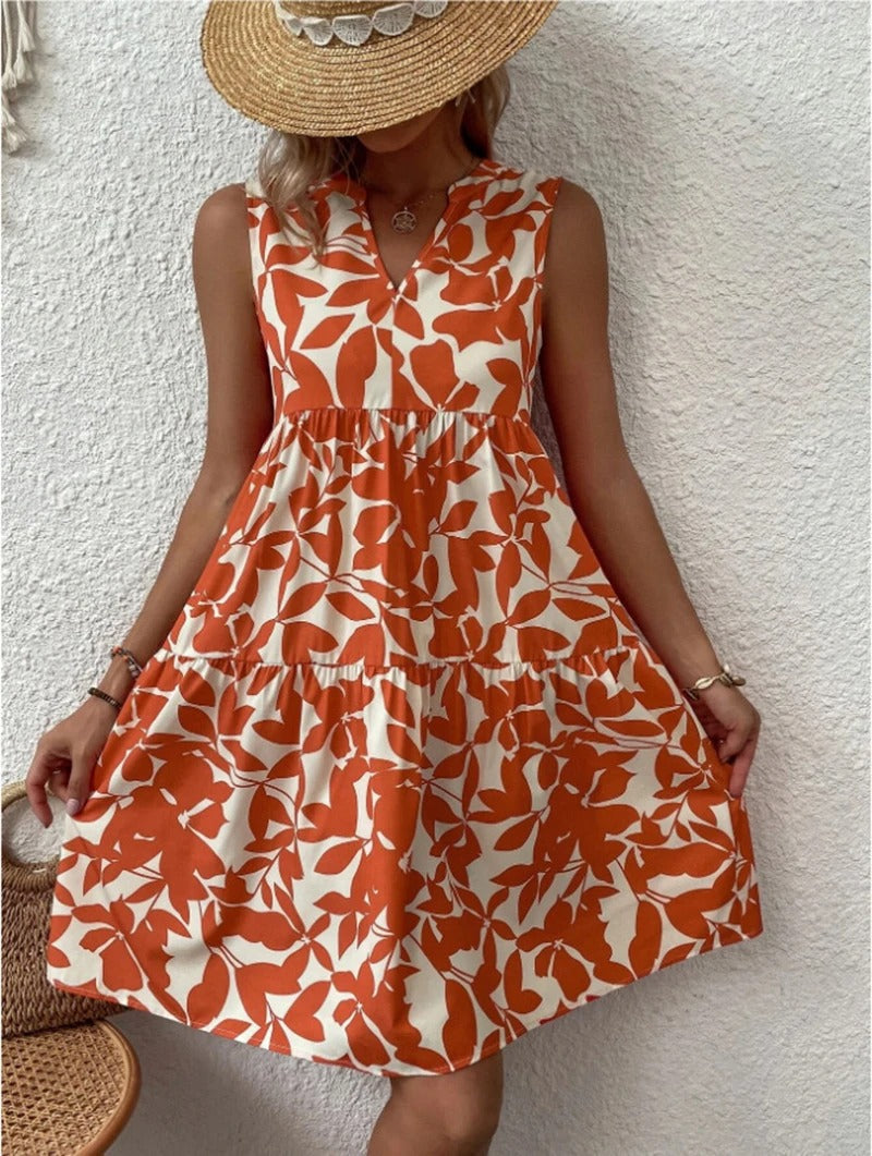 Ladies Boho Floral Dress