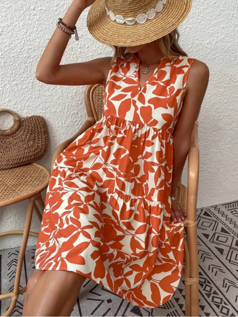 Ladies Boho Floral Dress