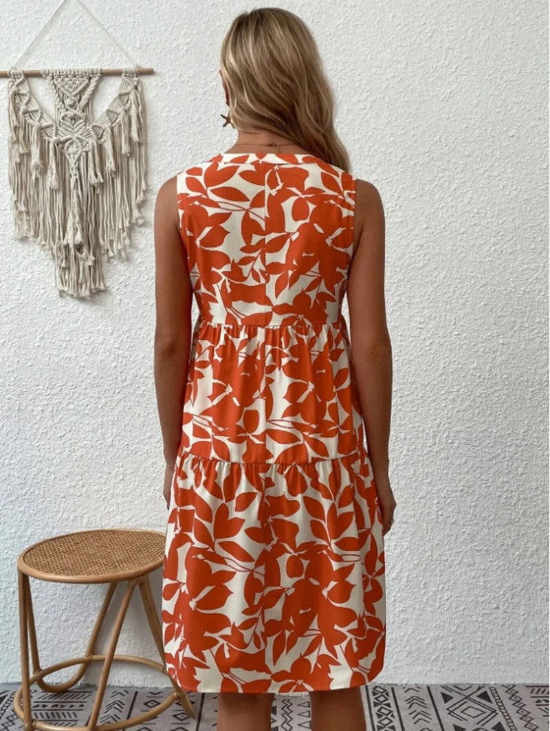 Ladies Boho Floral Dress