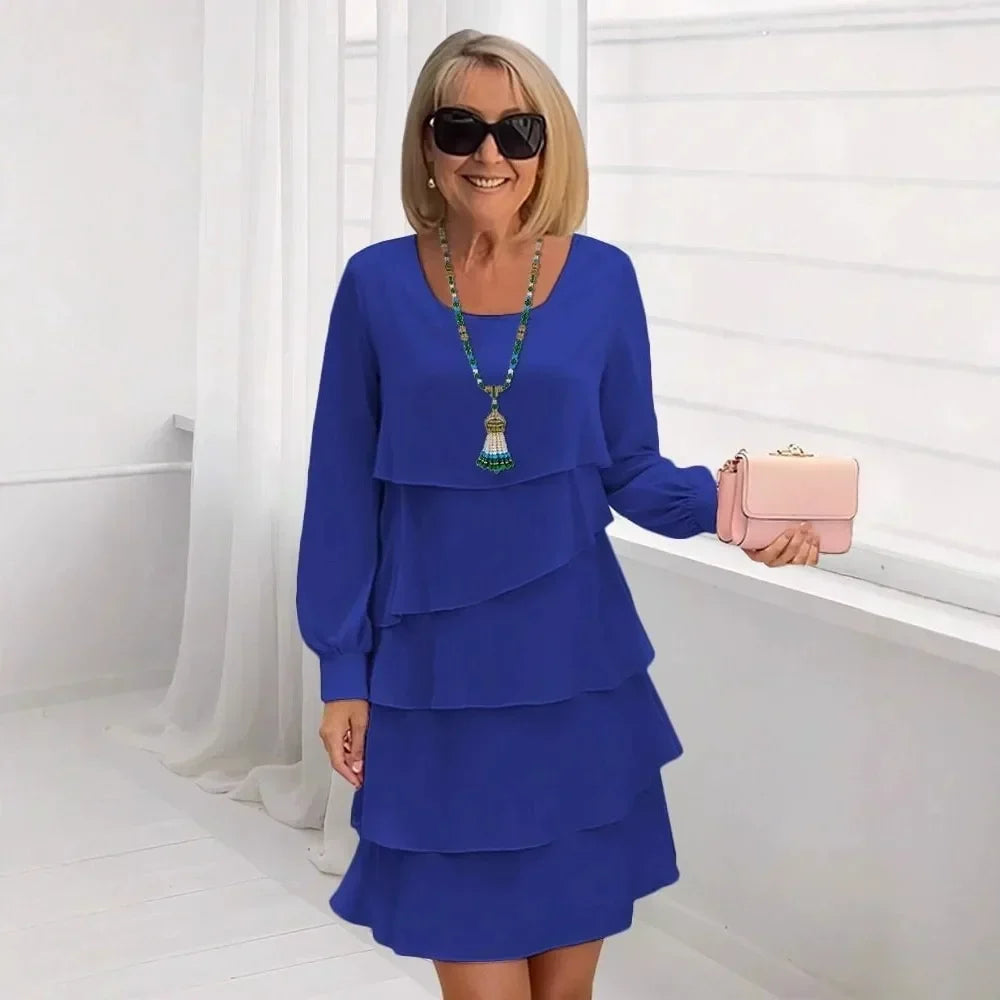 Plus Size Elegant Comfort Ruffle Dress for Women