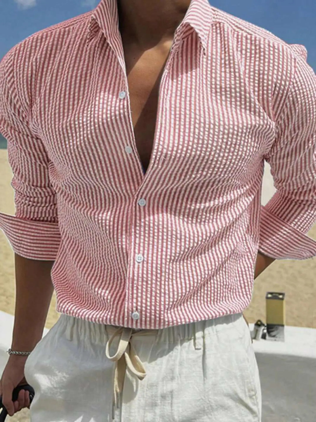 Striped Long Sleeve Shirt for Men
