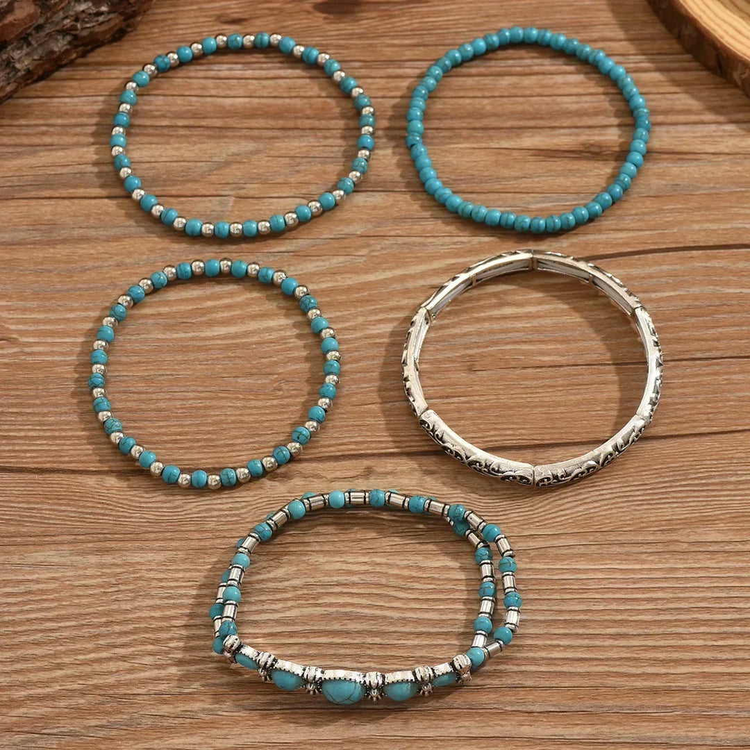 Stylish Boho Turquoise Beads Bracelets