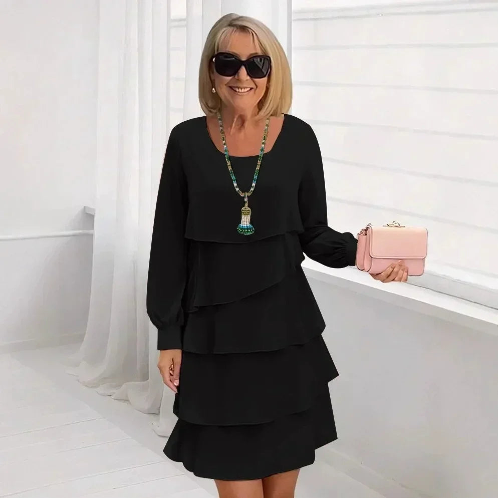 Plus Size Elegant Comfort Ruffle Dress for Women