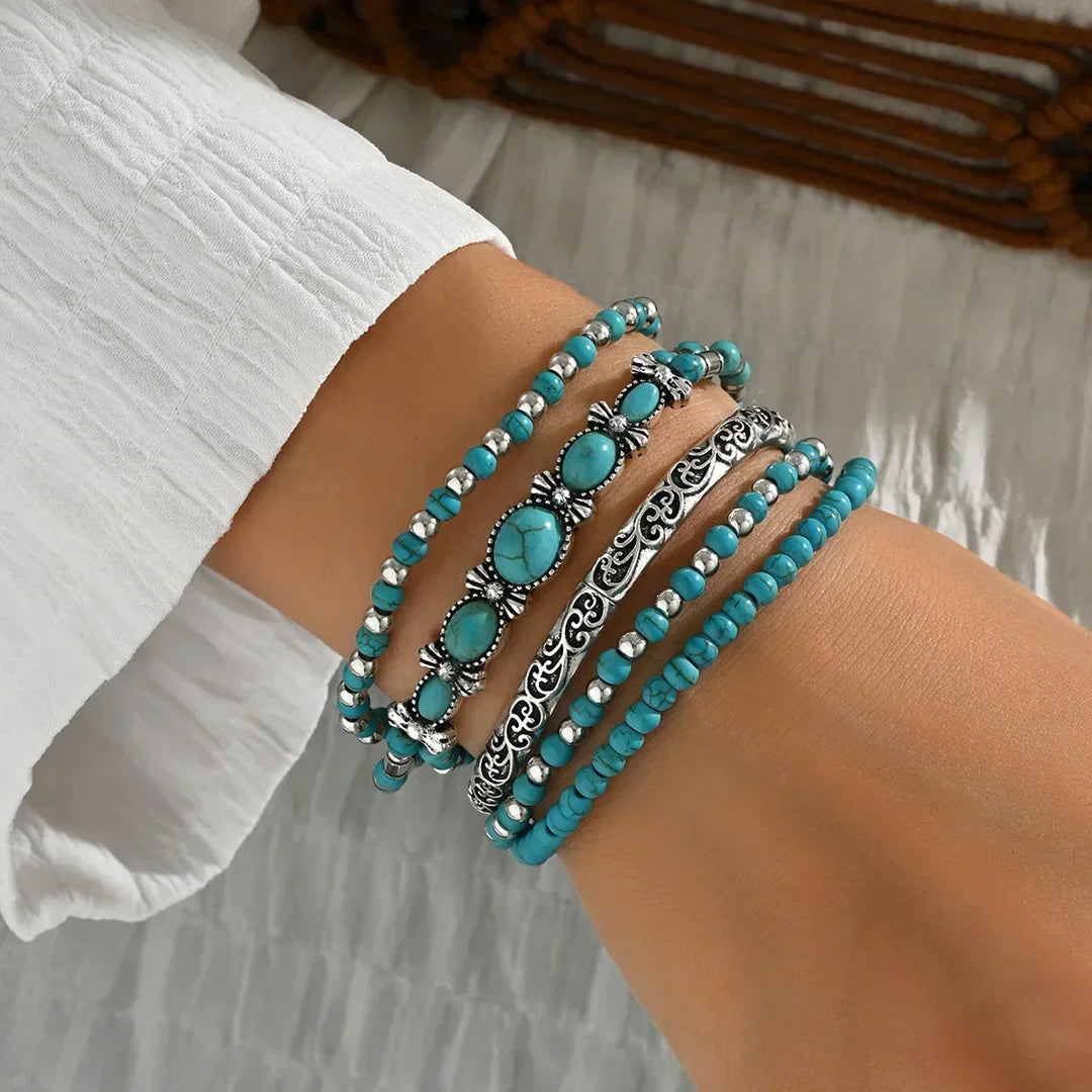 Stylish Boho Turquoise Beads Bracelets