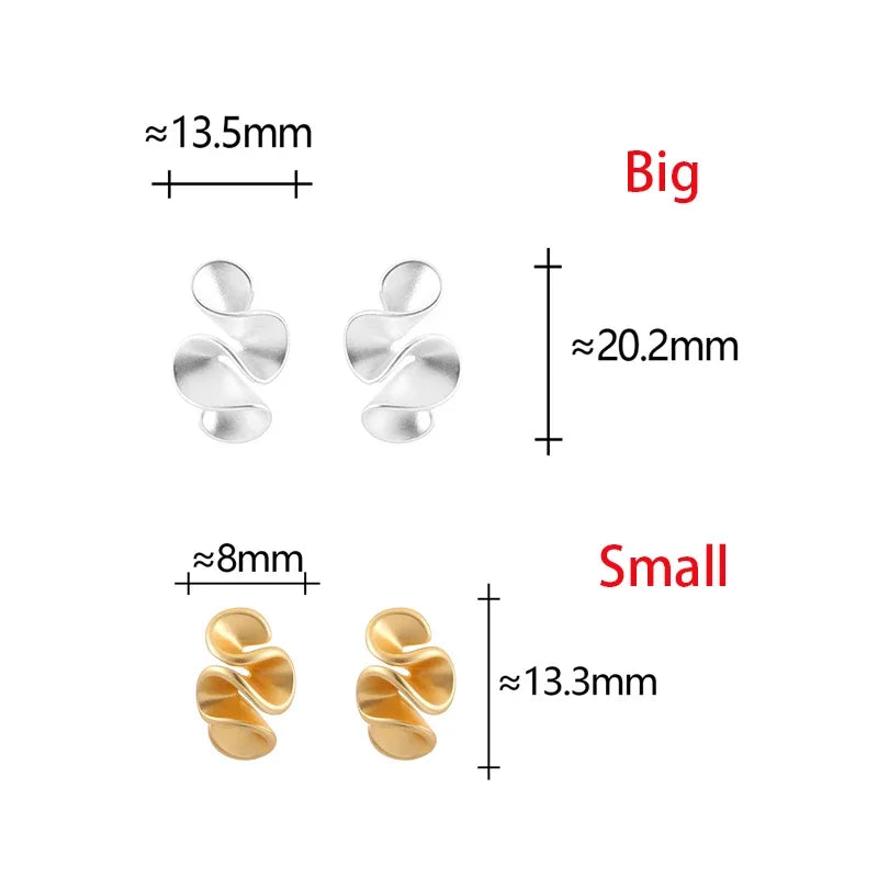Flowy Gold and Silver Earrings, Women's Stylish Fit