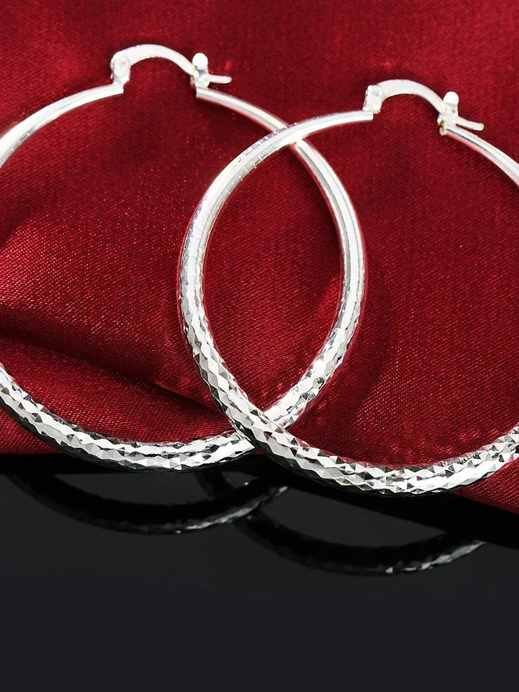 Classic Retro Silver Long Earrings for Women