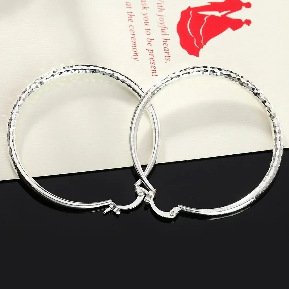 Classic Retro Silver Long Earrings for Women