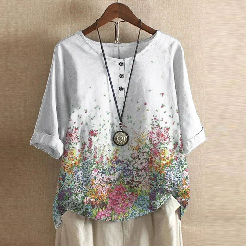 Retro-Inspired Blouse, Women's Casual Fit