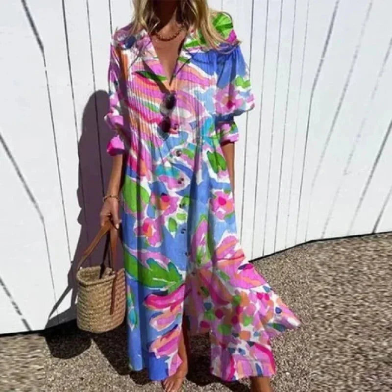 Elegant Wide Boho Dress for Women