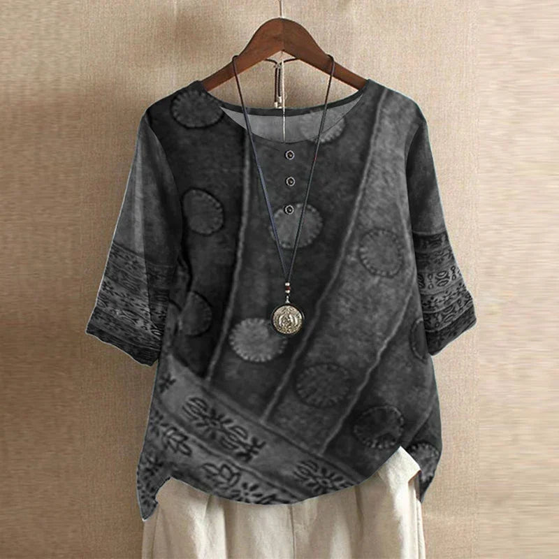 Retro-Inspired Blouse, Women's Casual Fit