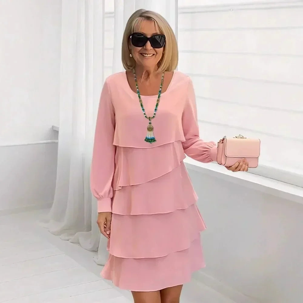 Plus Size Elegant Comfort Ruffle Dress for Women
