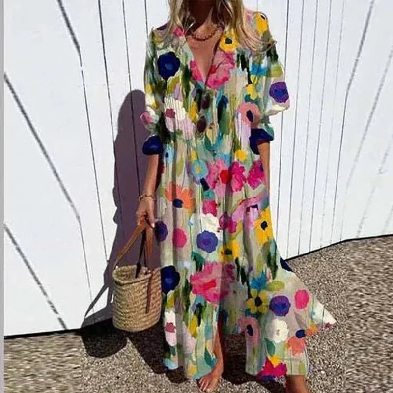 Elegant Wide Boho Dress for Women
