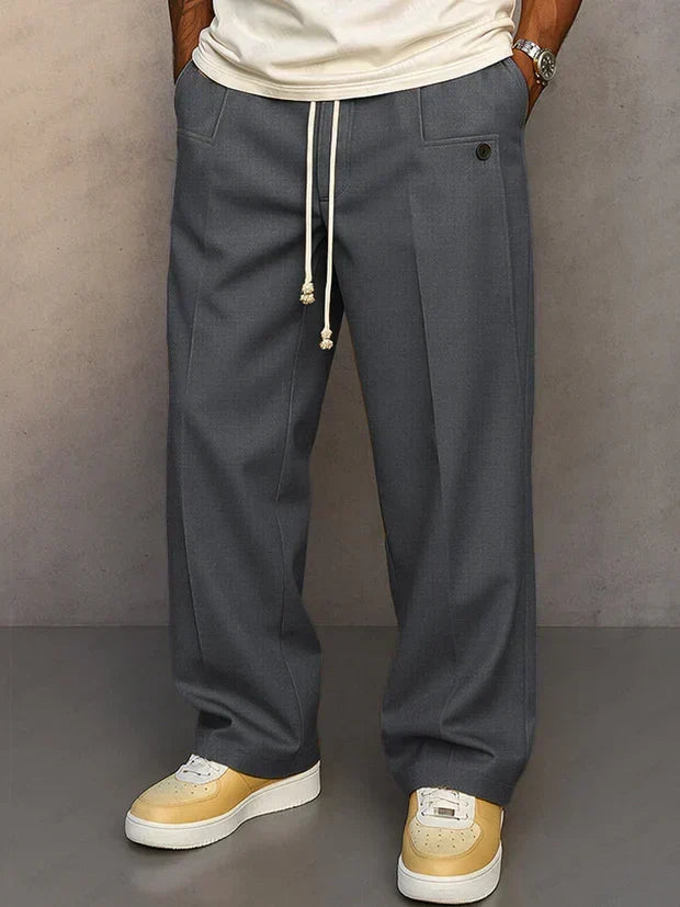 Adjustable Drawstring Pants for Men, Classic Style