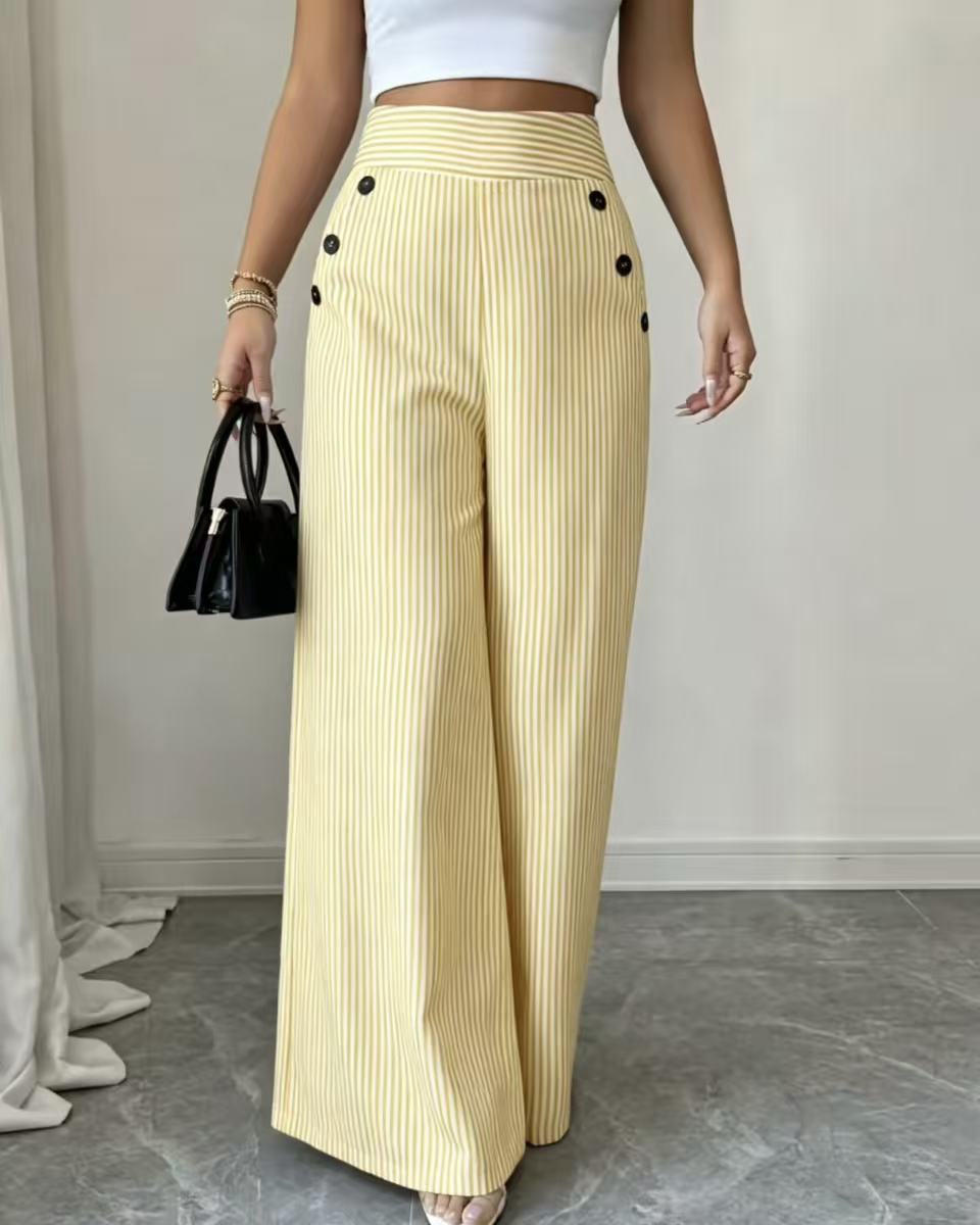 Women's Elegant Wide-Leg Trousers – detail