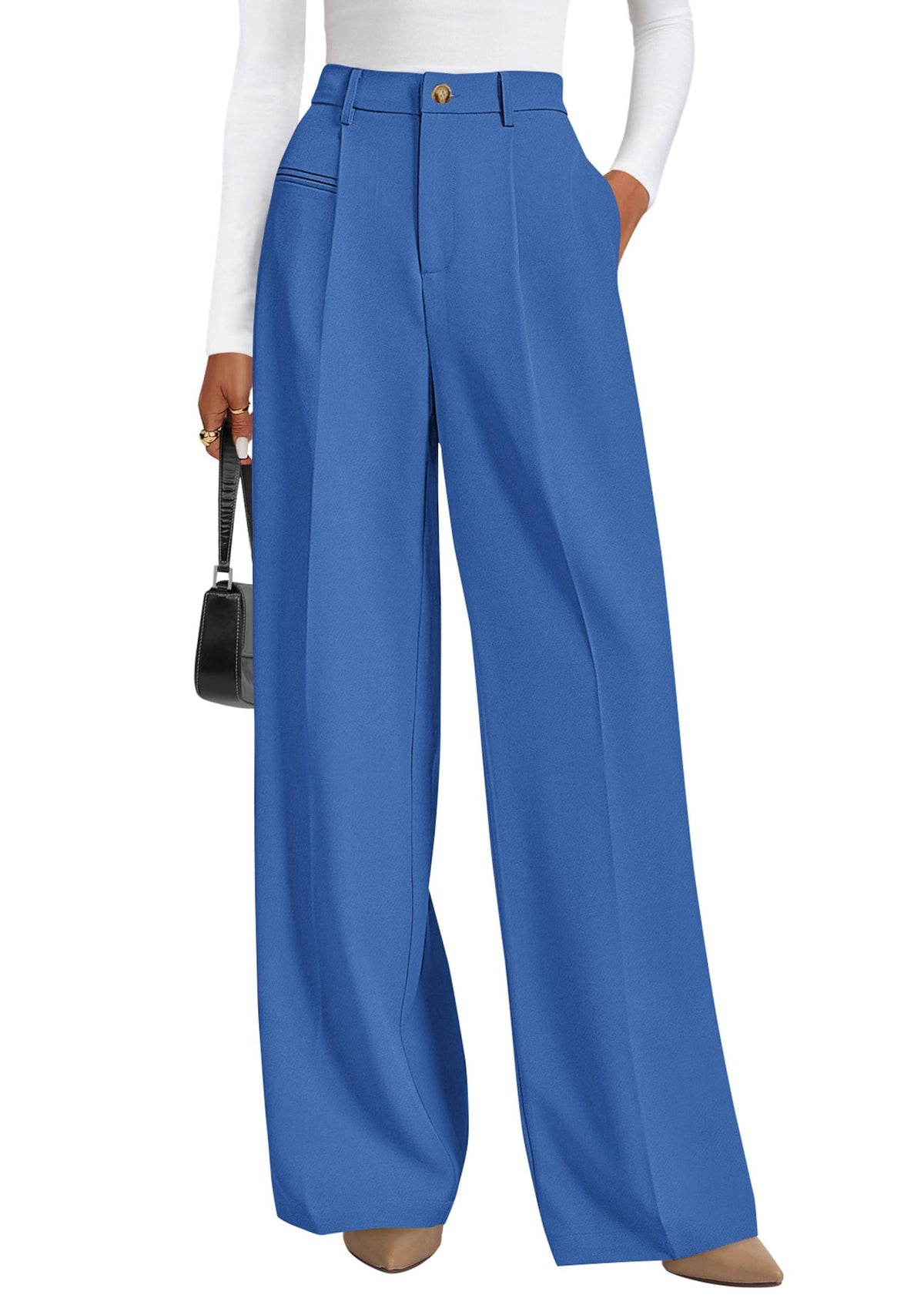 Women's Business Workwear Casual Office Wide-Leg Trousers – detail