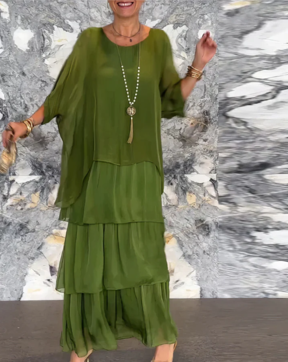 Elegant Flowing Maxi Dress for Women, Plus Size