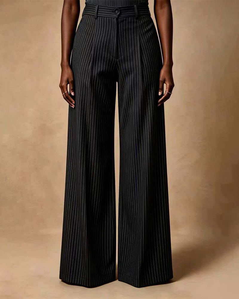 Women's Pleated Casual Wide-Leg Trousers – detail