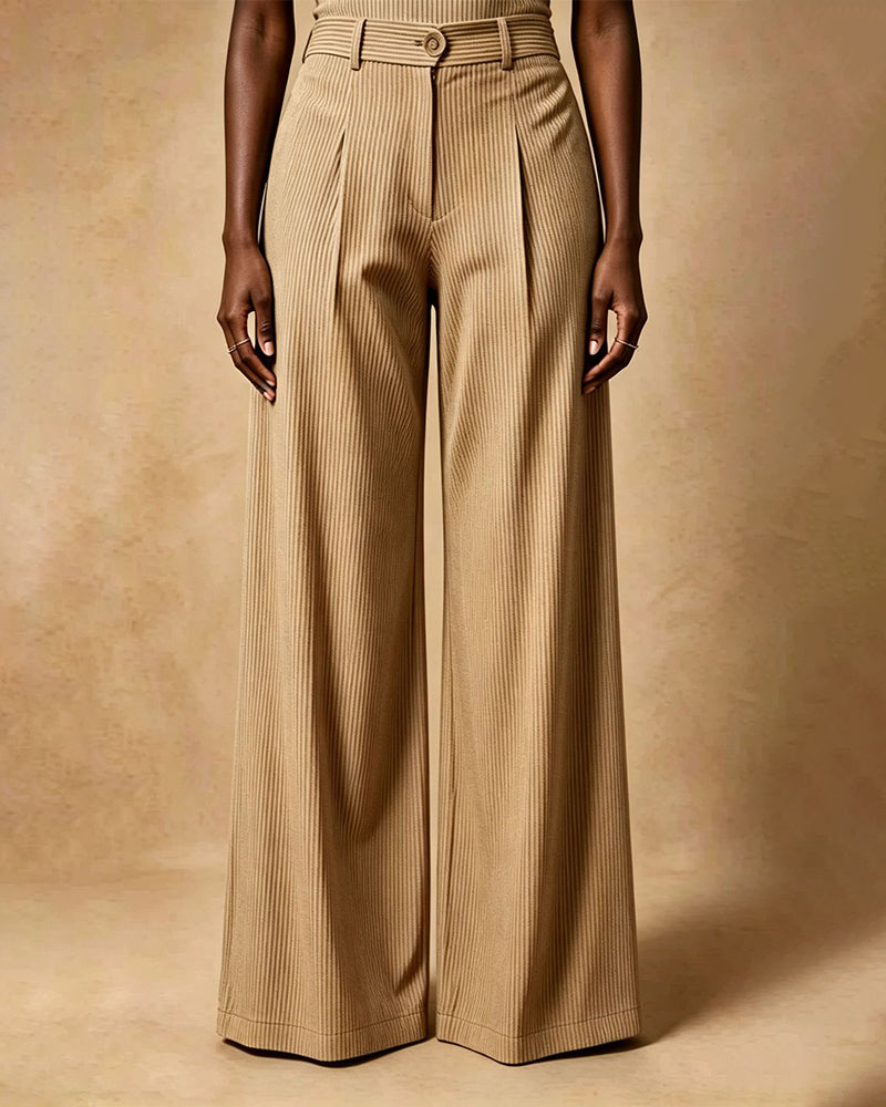 Women's Pleated Casual Wide-Leg Trousers – detail