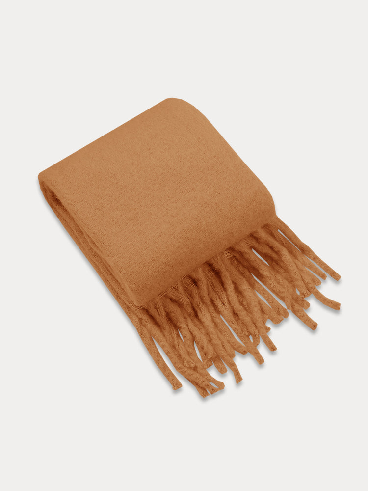 Women's Soft Tassel Scarf Warm Soft – Caramel