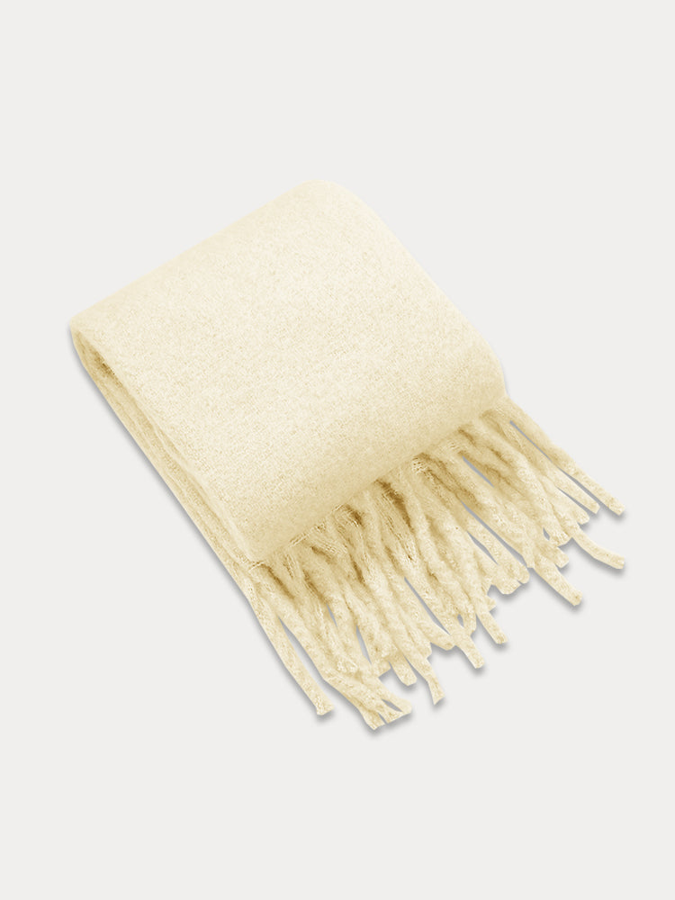 Women's Soft Tassel Scarf Warm Soft – Apricot