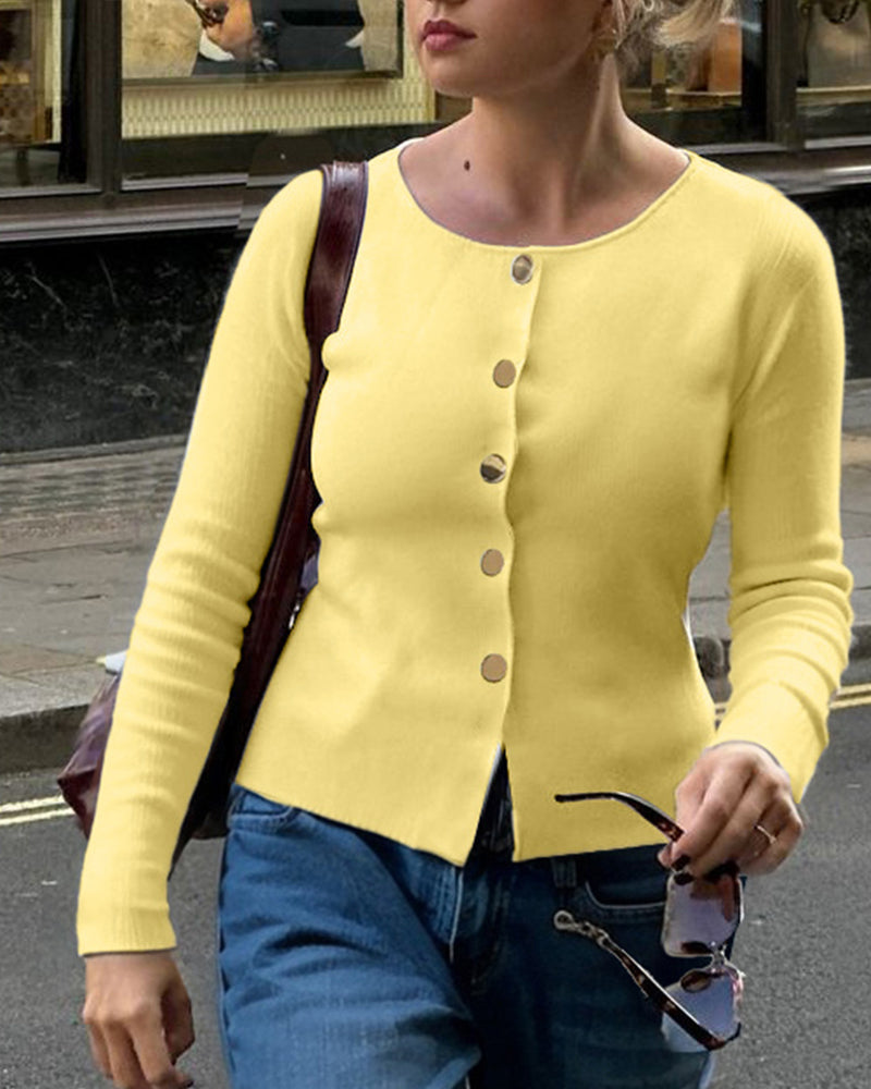 Women's Knit Cardigan – White, Yellow, Red, Green