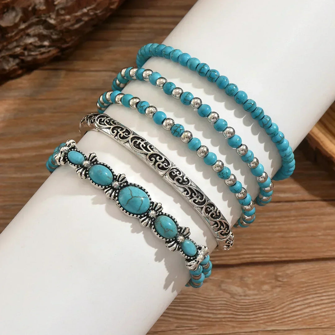 Stylish Boho Turquoise Beads Bracelets