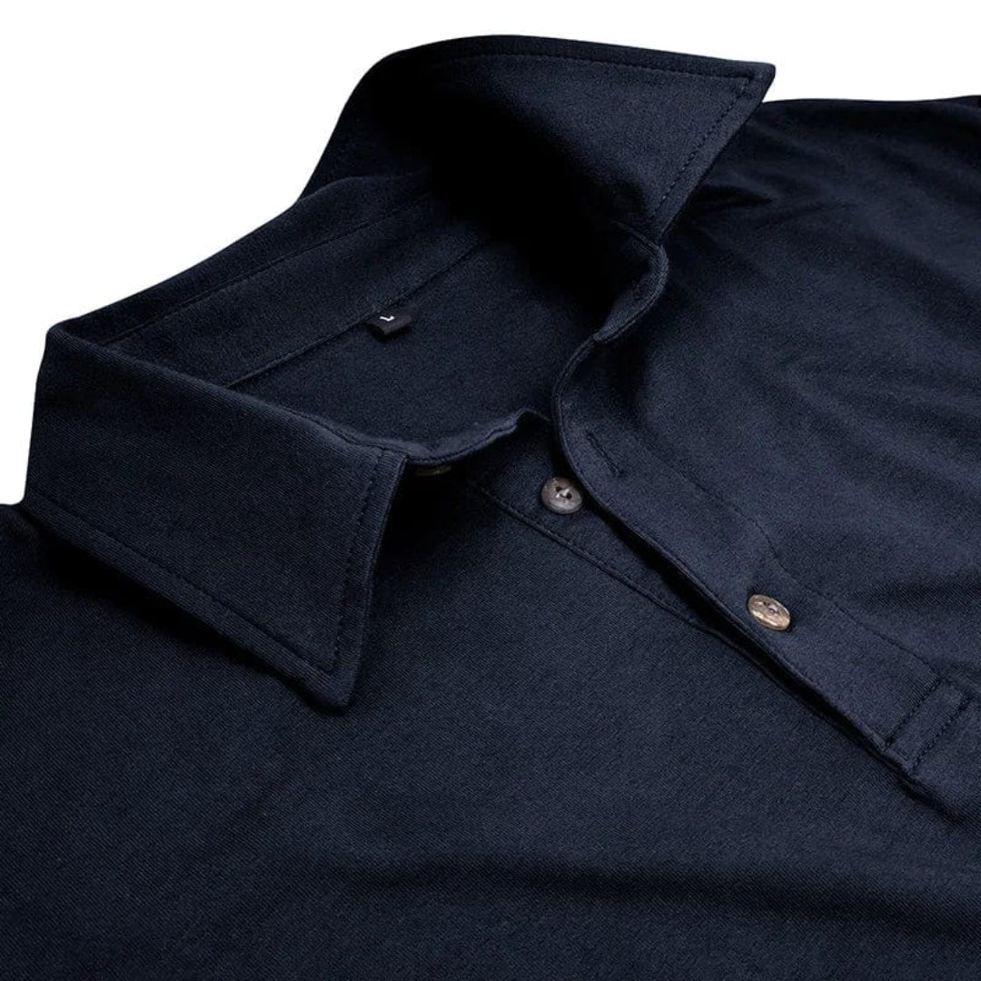 Casual Long Sleeve Collared Polo for Men