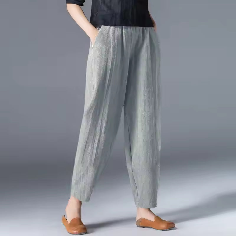 Relaxed Tapered Trousers for Women, Plus Size
